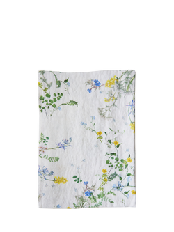 By Hope Spring Posy Floral Linen Table Runner, 200cm, White/Multi, Multi