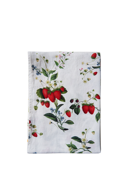 By Hope Wild Strawberry Linen Table Runner, 200cm, White/Multi, Multi