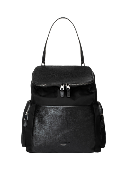 Storksak Alyssa Changing Bag, Black/Gunmetal, Black & Gunmetal