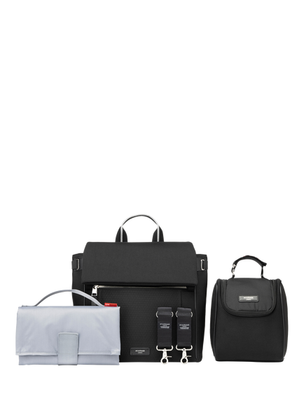 Storksak St James Scuba Changing Bag, Black/Silver - view 2, Black/Silver