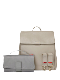 Storksak St James Leather Changing Bag, Taupe - view 2, Taupe