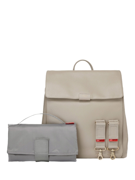 Storksak St James Leather Changing Bag, Taupe - view 2, Taupe