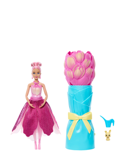 Barbie Petal POP Reveal Pink Tulip Scented Doll, Multi
