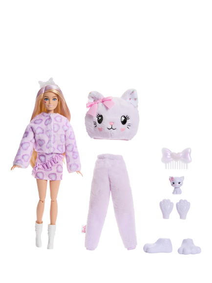 Barbie Cutie Reveal Sweet Bows Purple Kitten, Multi
