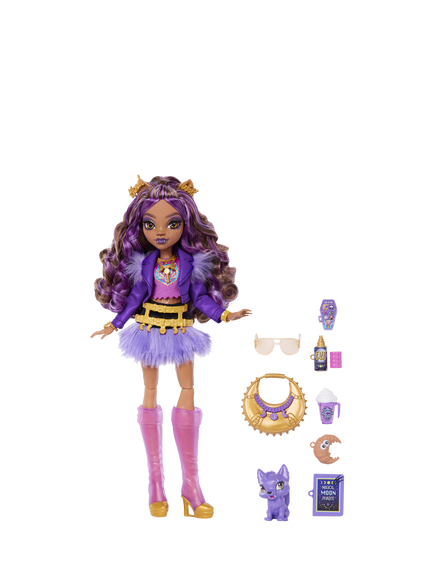 Monster High Clawdeen Wolf Doll with Crescent, Multi