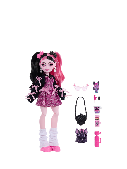 Monster High Draculaura Doll with Count Fabulous, Multi