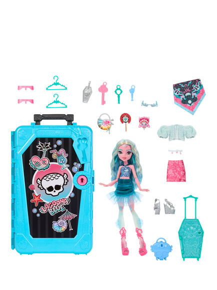 Monster High Skulltimate Secrets Destination: Gore-geous Oasis Lagoona Blue Doll, Multi