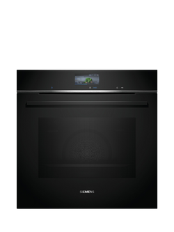 Siemens OUTLET iQ700 HB776G1B1B Built-In Pyrolitic Self Cleaning Electric Oven, Like New, Black, Black