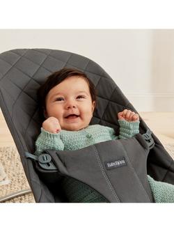 BabyBjörn Bliss Woven Classic Quilt Baby Bouncer, Anthracite - view 2, Anthracite