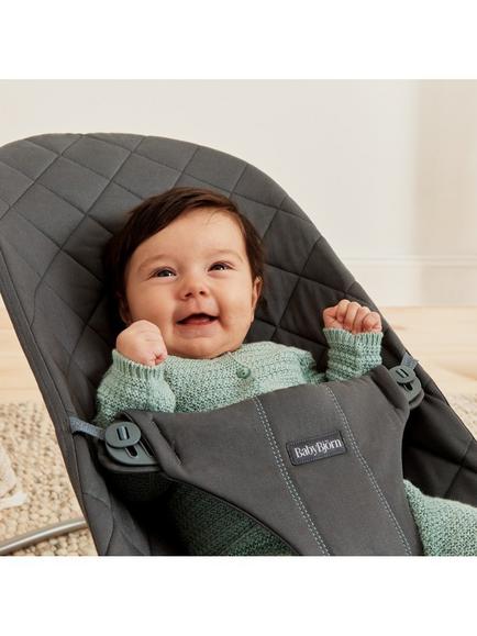 BabyBjörn Bliss Woven Classic Quilt Baby Bouncer, Anthracite - view 2, Anthracite