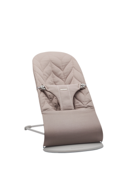 BabyBjörn Bliss Woven Petal Quilt Baby Bouncer, Sand Grey, Sand Grey
