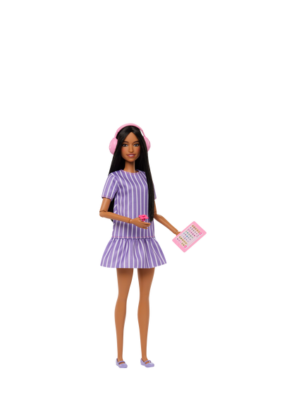 Barbie Purple Stripes Fashionista Doll, Multi