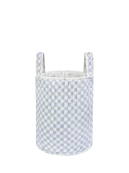 Avery Row Large Quilted Reversible Storage Basket, Coastline - view 2, Coastline