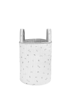 Avery Row Large Quilted Reversible Storage Basket, Little Farm, Little Farm