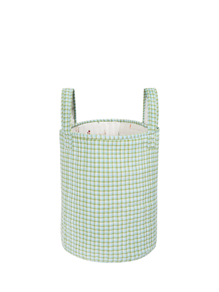 Avery Row Large Quilted Reversible Storage Basket, Little Farm - view 2, Little Farm