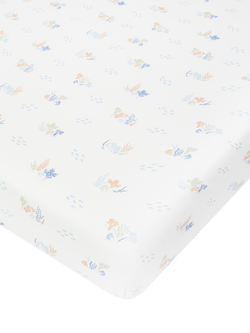 Avery Row Cotbed Fitted Sheet, Coastline, Coastline