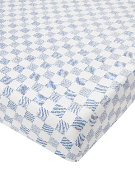 Avery Row Cotbed Fitted Sheet, Coastline, Coastline
