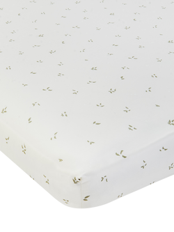 Avery Row Cotbed Fitted Sheet, Nettle Scatter, Nettle Scatter