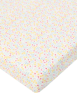 Avery Row Cotbed Fitted Sheet, Wildflower Garden, Wildflower Garden