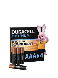 Duracell Optimum AAA Batteries, Pack of 4, N/A