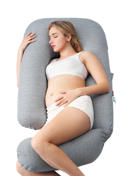 Momcozy Dreamlign U Pro Air Layer Maternity Pillow, Grey - view 2, Grey
