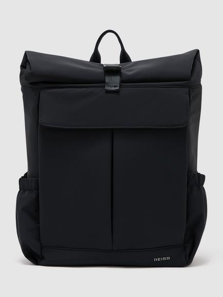 Reiss Pascal Roll Top Backpack, Navy
