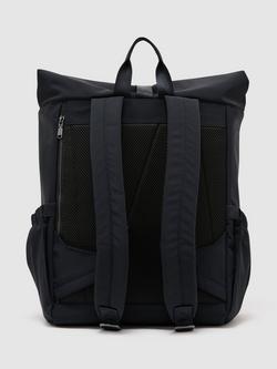 Reiss Pascal Roll Top Backpack - view 2, Navy