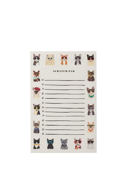 Rifle Paper Co. Cool Cats Notepad, Multi, Multi