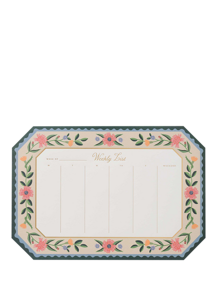 Rifle Paper Co. Aster Weekly Desk Pad, Multi, Multi