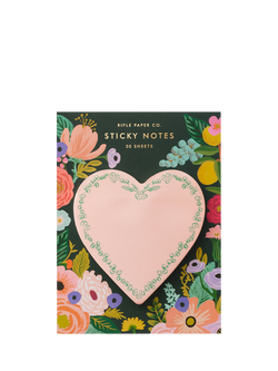 Rifle Paper Co. Heart Sticky Notes, Pink, Pink
