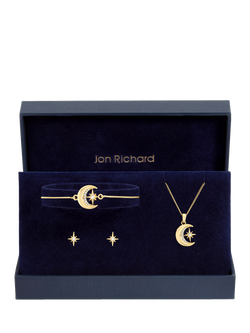 Jon Richard Crystal and Moon Trio Set, Gold - view 2, Gold