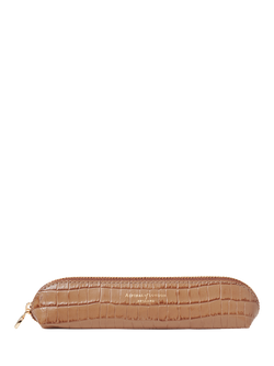 Aspinal of London Large Pencil Case, Caramel