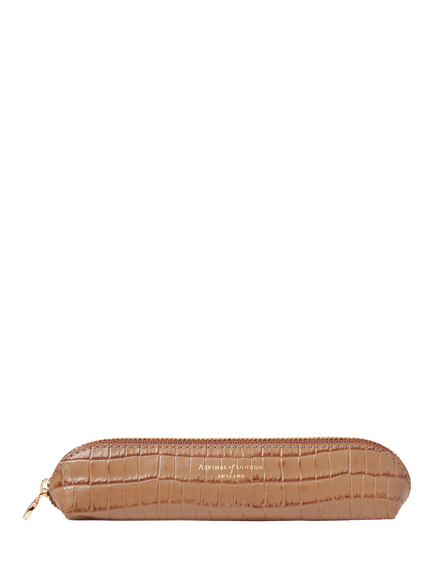 Aspinal of London Large Pencil Case, Caramel