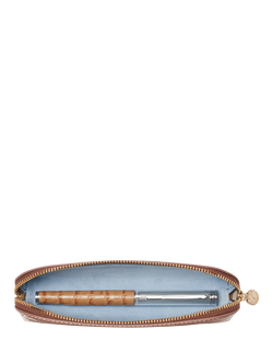 Aspinal of London Large Pencil Case - view 2, Caramel