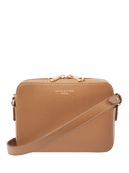 Aspinal of London Camera Crossbody Bag, Caramel