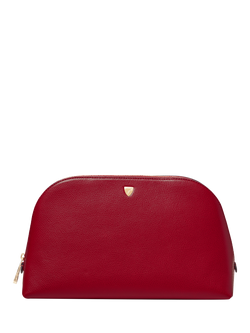 Aspinal of London Classic Leather Toiletry Bag, Cherry