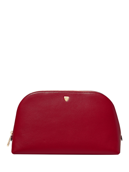 Aspinal of London Classic Leather Toiletry Bag, Cherry