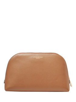 Aspinal of London Classic Leather Toiletry Bag - view 2, Caramel