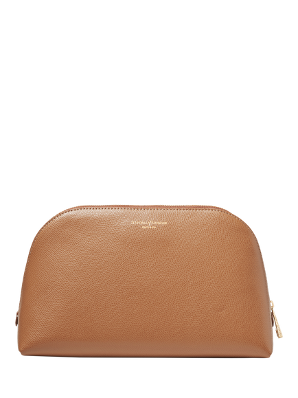 Aspinal of London Classic Leather Toiletry Bag - view 2, Caramel