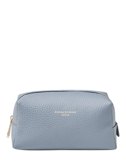Aspinal of London Leather Cosmetic Case, Sky Blue, Sky Blue