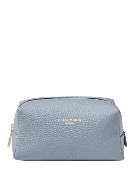 Aspinal of London Leather Cosmetic Case, Sky Blue, Sky Blue