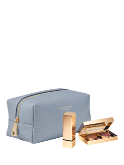 Aspinal of London Leather Cosmetic Case, Sky Blue - view 2, Sky Blue