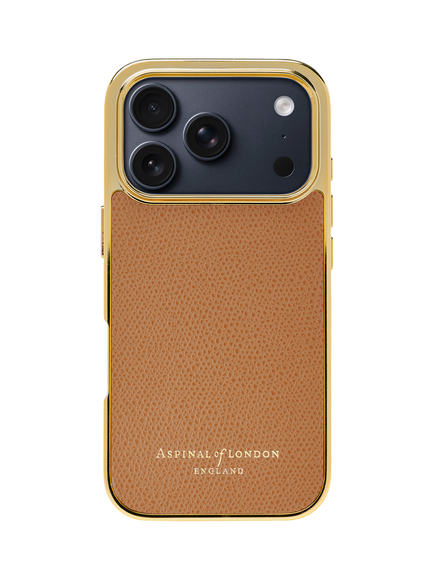 Aspinal of London iPhone 17 Pro Leather Case, Caramel