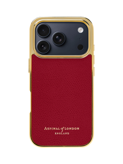 Aspinal of London iPhone 17 Pro Leather Case, Cherry