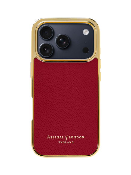 Aspinal of London iPhone 17 Pro Leather Case, Cherry