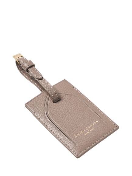 Aspinal of London Leather Luggage Tag, Moleskin, Moleskin