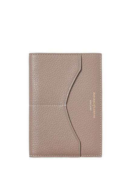 Aspinal of London Leather Passport Holder, Moleskin, Moleskin