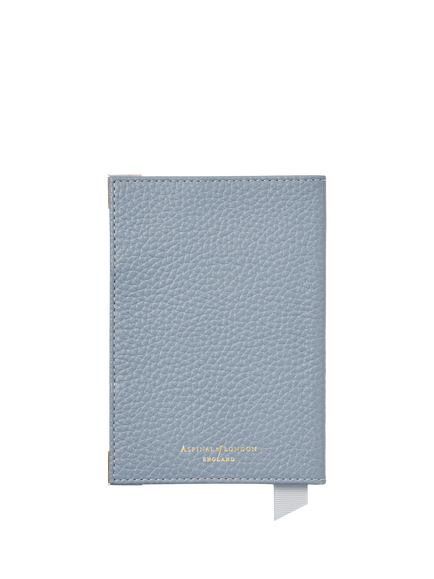 Aspinal of London Leather Passport Cover, Sky Blue - view 2, Sky Blue