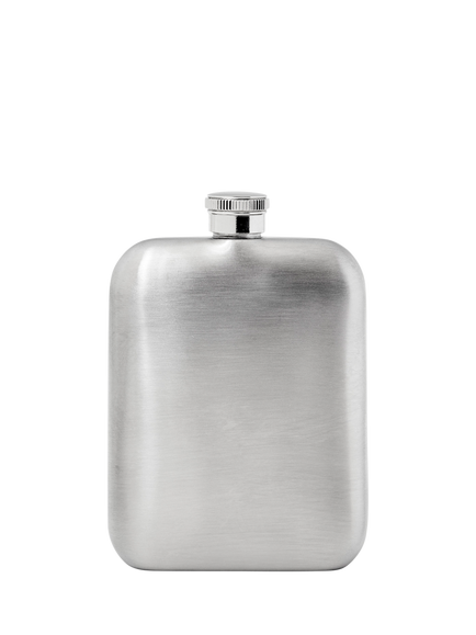 Aspinal of London Leather 5oz Hip Flask with Pouch, Cardinal Red - view 2, Cardinal Red