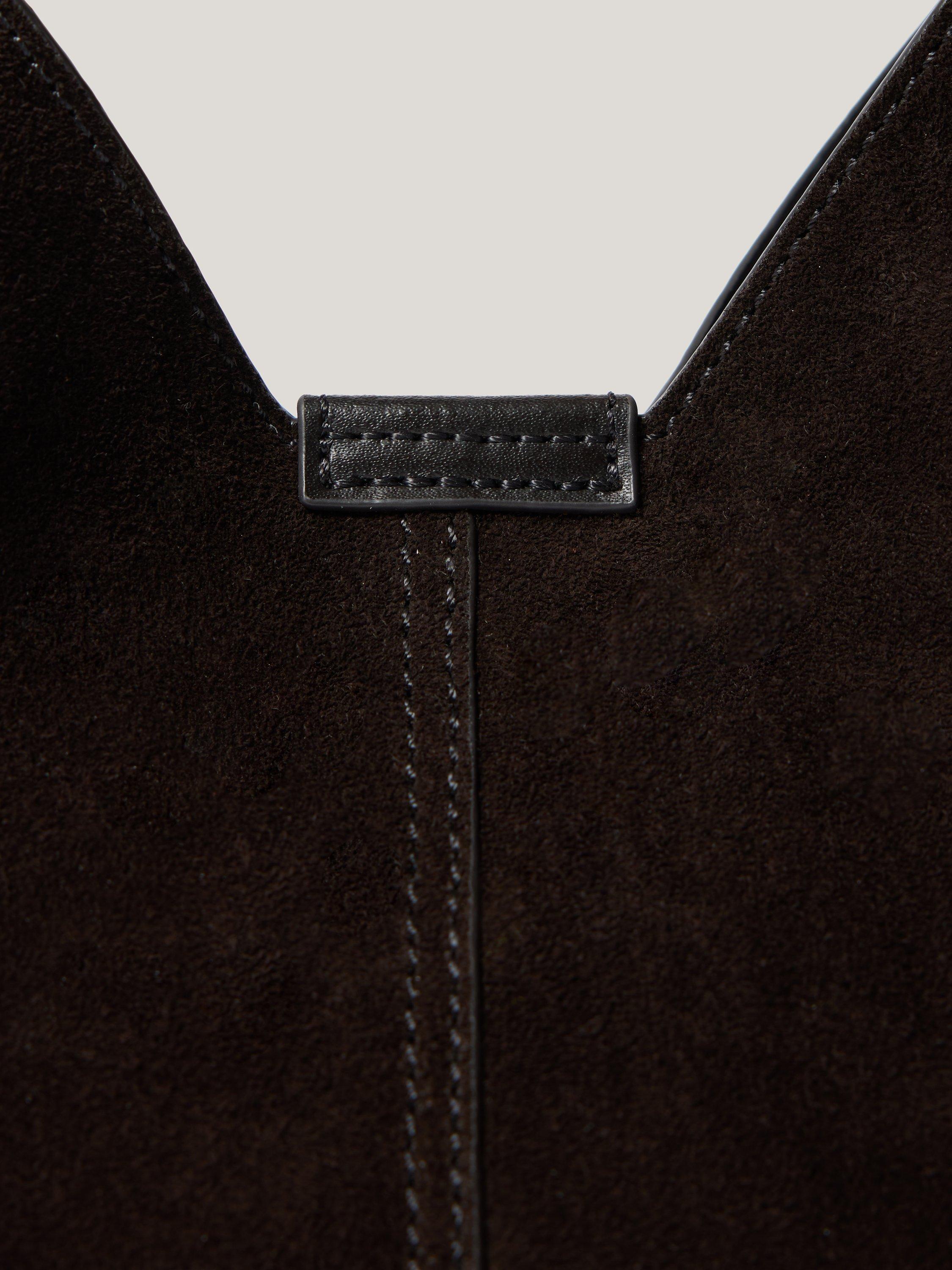 Product image 7 of 7, which shows Jigsaw Mini Heckfield Suede Tote Bag, Chocolate